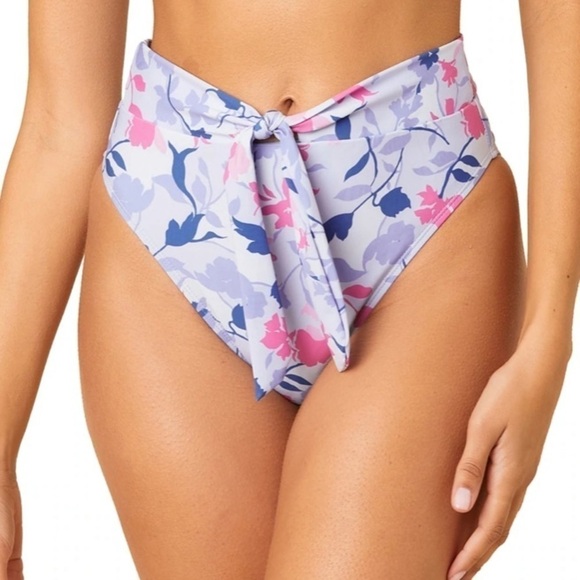 Splendid Floral Flury Floral Retro High Waist Bikini Bottom - Picture 1 of 7